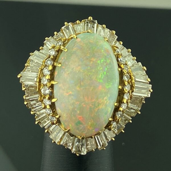 Gold, Opal and Diamond Ring/Pendant